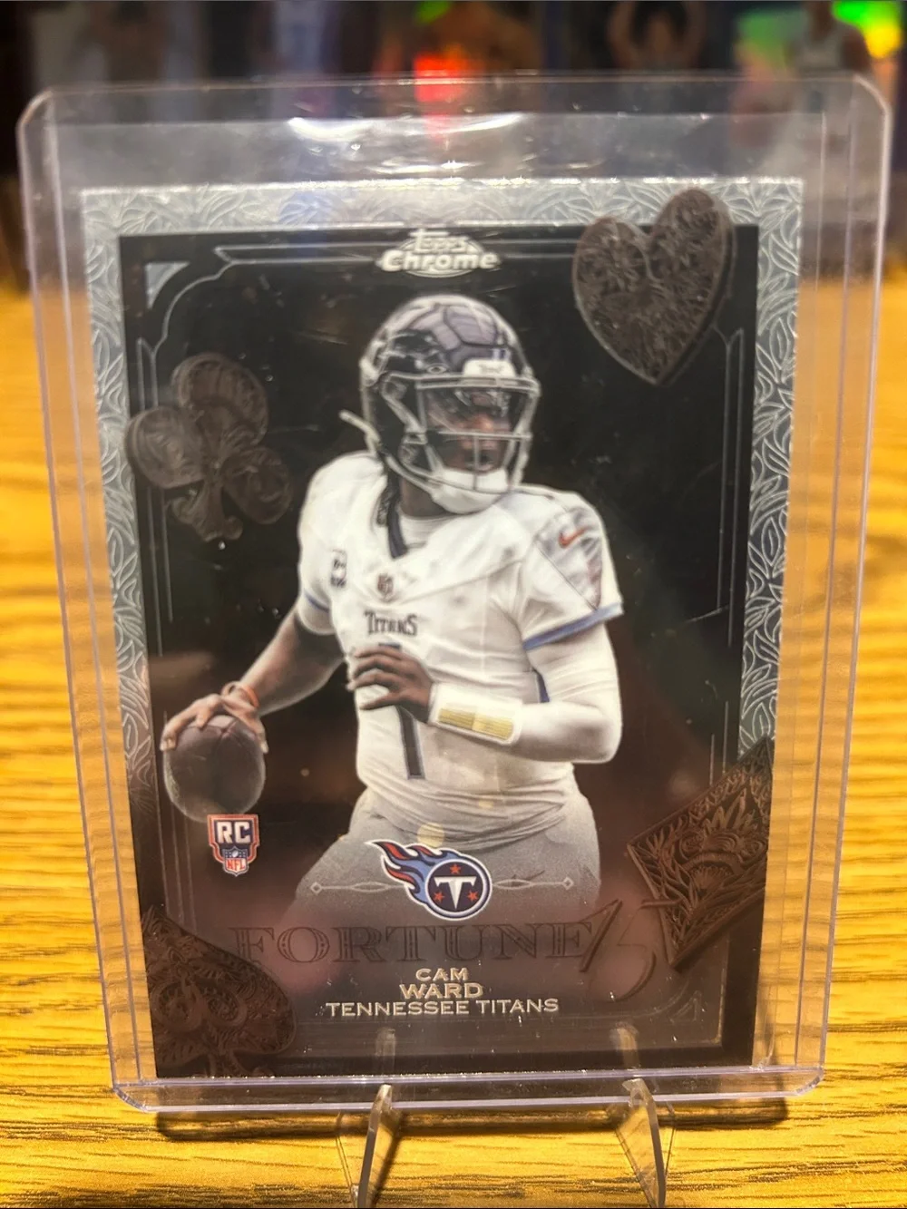 Tennessee Titans Cam Ward Rookie Topps Chrome Fortune 15 NFL